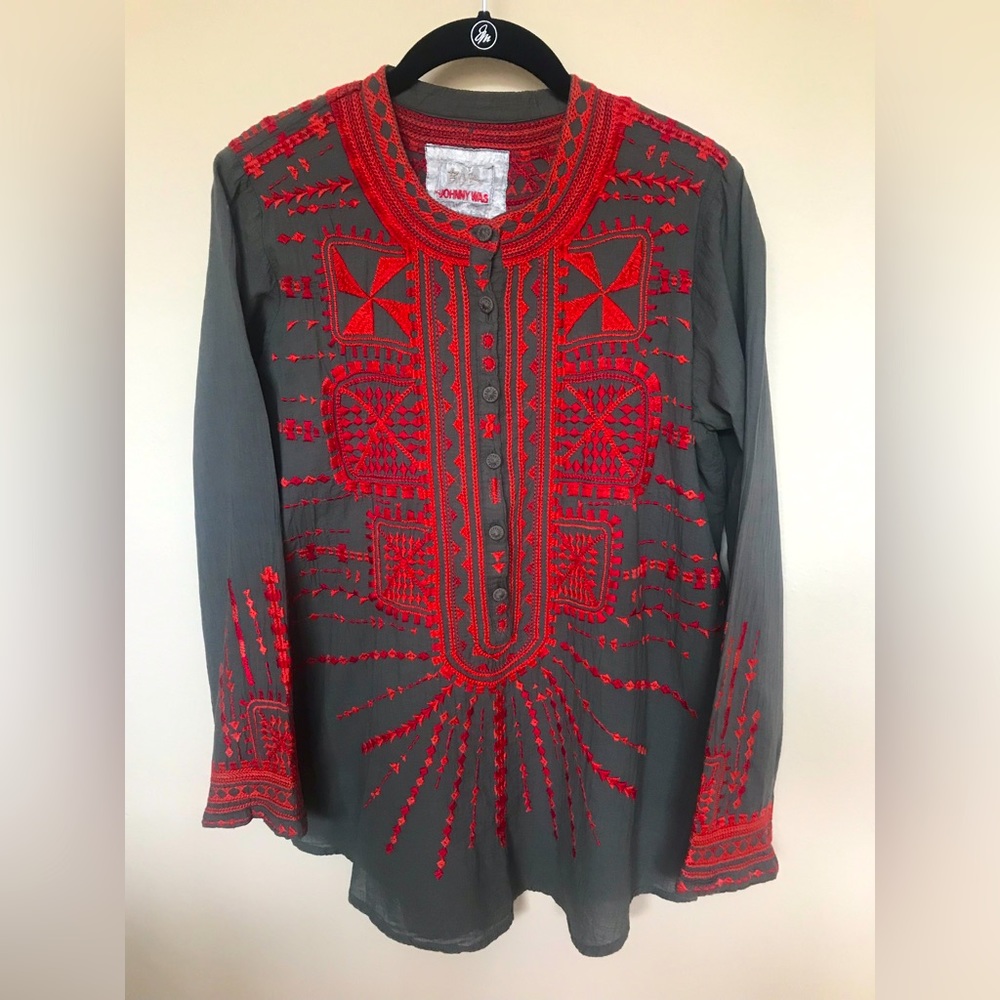 🎉HOST PICK🎉 Johnny Was Biya Button Front Gauze Tunic